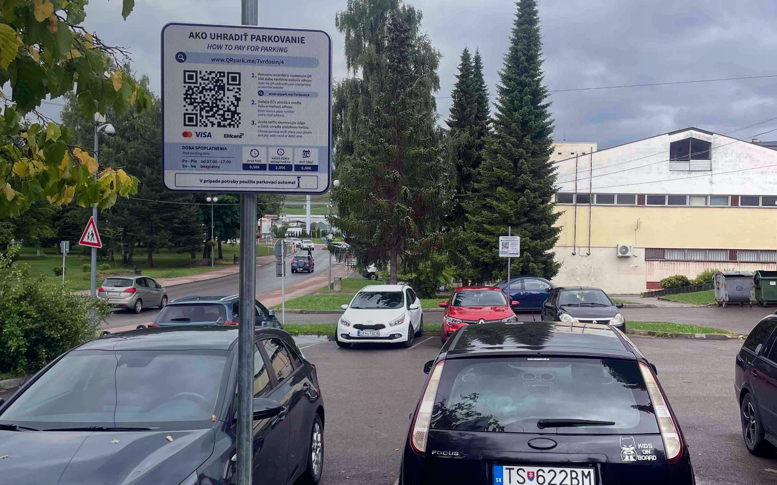QR parkovacie riešenie v mestskom priestore